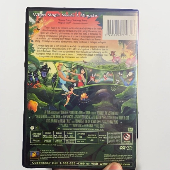 FernGully: The Last Rainforest - 1992 (DVD 2009) - Picture 2 of 3